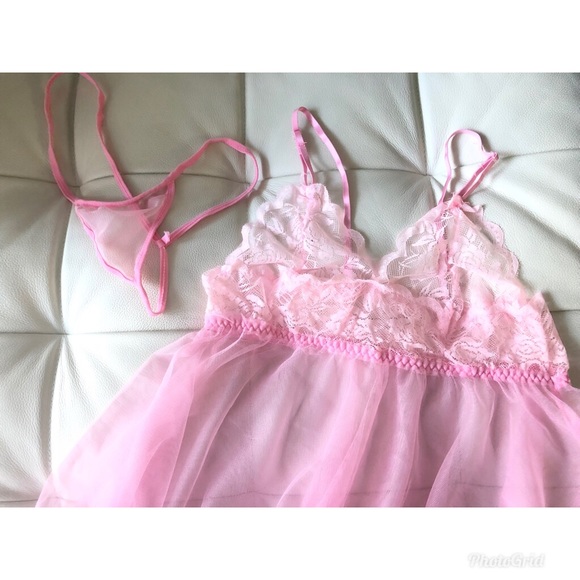 💕Pink Babydoll Sleepwear NWT - Picture 3 of 5